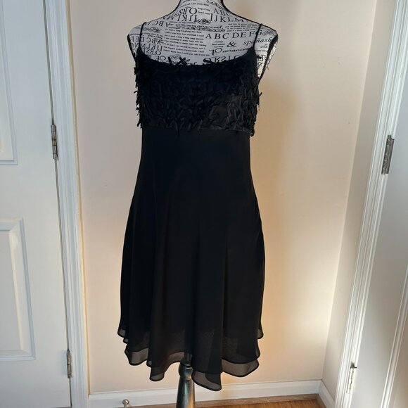 ABS Allen Schwartz Dresses & Skirts - ABS Evening Collection Black Chiffon Cocktail Dress, Size 8 (fits like a 6)